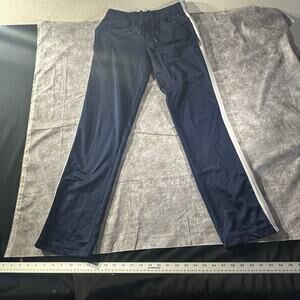 Vintage Cheerleading Blue Navy W White Stripe Track Pants Size Junior XS